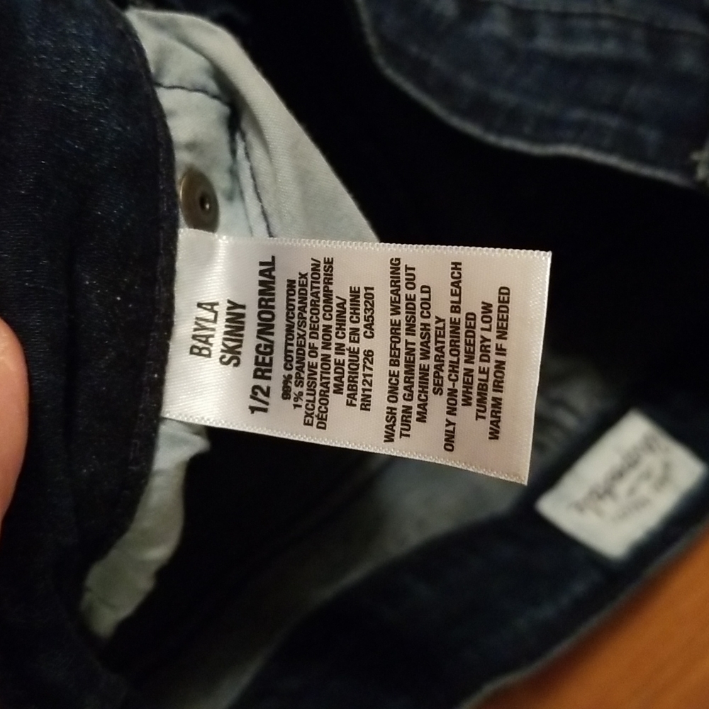 Aeropostale Aero Bayla Skinny Women's 1/2 Regular Dark Low Rise Stretch Jeans - Picture 4 of 7